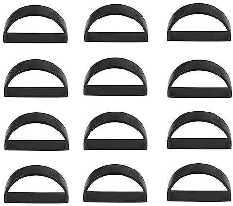 Luntfeiy 12 Servilleteros Individuales, Anillos para Servilletas, para San Valentín, día de la madre, día de Acción de Gracias, Navidad, aniversario, color negro