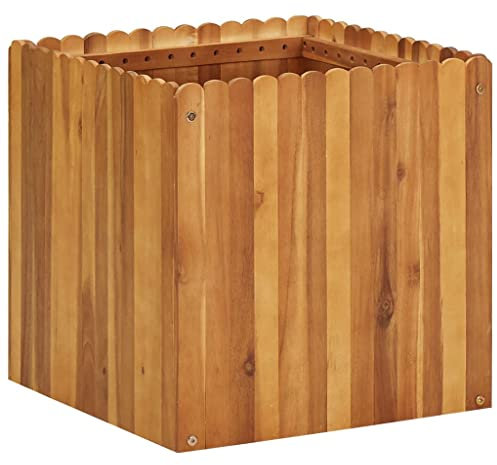 Canditree Lit Surélevé de Jardin en Bois, Carré Potager Jardinière pour Légumes Fleurs (50x50x50 cm)