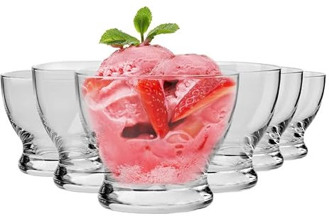 Krosno 6er-Set Eisbecher 290 ml | Dessertschale | Pure Kollektion | Ideal für Zuhause, Restaurants und Partys | Spülmaschinenfest