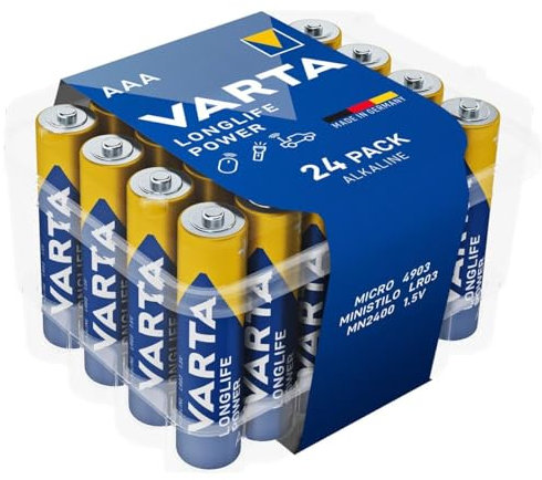 Varta Longlife Pwr AAA Battery Pk24