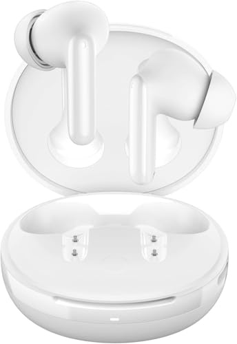 Spigen Audio Auriculares Inalámbricos Deportivos SA-TW S10, Auriculares Bluetooth 5.3 para Juegos, 30H de Reproducción, USB-C Cancelacion Ruido, Resistencia al Agua IPX5, EQ Personalizado - Blanco