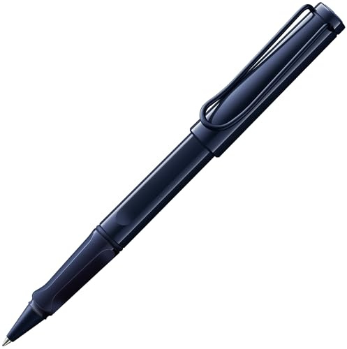 Lamy safari dark dusk - Rollerball Pen with ergonomic grip & line width M - for pleasant long writing - made of robust ASA plastic - including rollerball refill M 63 in black