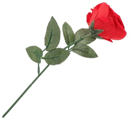 Beaupretty Scatola Porta-anello Creativa A Forma Di Rosa Con Stelo Per Gioielli, Proposta Di Matrimonio, Fidanzamento, Cerimonia Di Nozze, Compleanno, Presentazione Di Orecchini A Bottone,