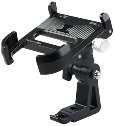 Hipzeepo Montaggio del Telefono in Bici, Supporto Regolabile in Lega di Alluminio per Dispositivi di Dimensioni Ideali per la Navigazione per Biciclette e Motociclette
