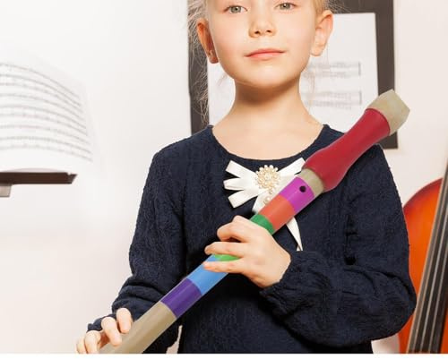 Generic Giocattolo Musicale Educativo in Legno per Flauto Leggero per Bambini, Pratica e Divertimento, Rosa da 12,8 Pollici (COLORFUL)