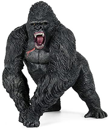 JOKFEICE Tierfiguren, realistisches Plastik, King Kong Gorilla, Tier-Action-Modell, Wissenschafts-Projekt, Lernspielzeug, Geburtstagsgeschenk, Kuchenaufsatz für Kinder und Kleinkinder
