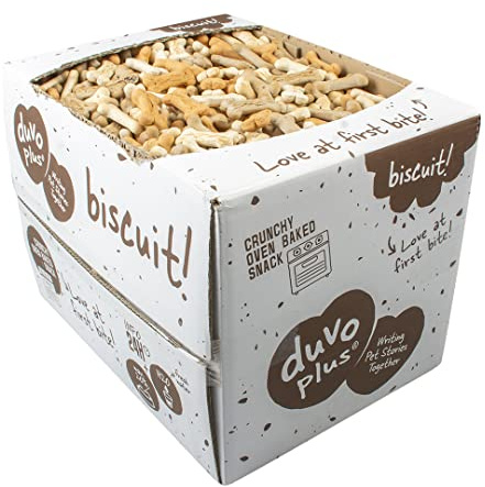 duvoplus, Galleta! Snack-os 10kg, Deliciosas Galletas al Horno Pipas crujientes, con un Relleno Sabroso, Ideal como merienda o recompensa para Perros