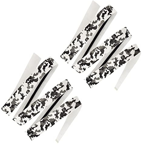 PATIKIL Raqueta Sobregrip con Amortiguación Crestas, 2 Paquete PU Agarre Cinta Antideslizante Absorbente Camuflaje Patrón para Tenis Bádminton Pescar Caña, Blanco
