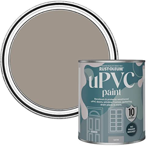 Rust-Oleum Brown uPVC Door and Window Paint In Satin Finish - Whipped Truffle 750ml