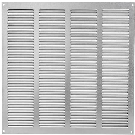 400x400mm Griglia di Ventilazione in Acciaio Zincato con Zanzariera - Griglie di Aerazione in Metallo