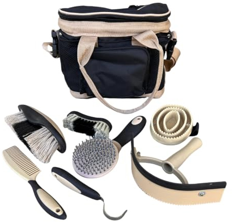AJ Tack Deluxe Horse Grooming Bag with Grooming Tools