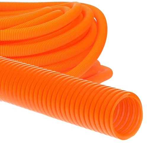 50 Meter Kaliitec Wellrohr PPmod NW 8,5 geschlitzt orange I Wellschlauch offen I Marderschutzrohr I Leerrohr