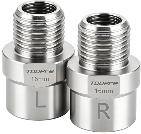 1 paire d'extensions de pédale de vélo, rallonge de pédale en acier chromé-molybdène, espaceur de pédale avec marquages L et R pour VTT, vélos de course (16 mm)