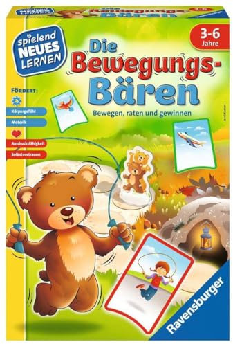 Ravensburger 20568 - Die Bewegungs-Bären - Spielen und Lernen für Kinder, das Bewegungsspiel für Kinder von 3-6 Jahren, Spielend Neues Lernen für 2-6 Spieler