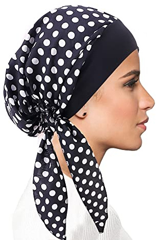 Chemo Headwear for Women Head Scarfs Turbans UK Cancer Scarves Bandanas Ethnic Muslim Headwraps Silky Hair Loss Chemo Bandana Beanie Hat