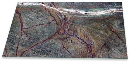 Pannello di protezione scintille in vetro, stufa, marmo, 90 cm