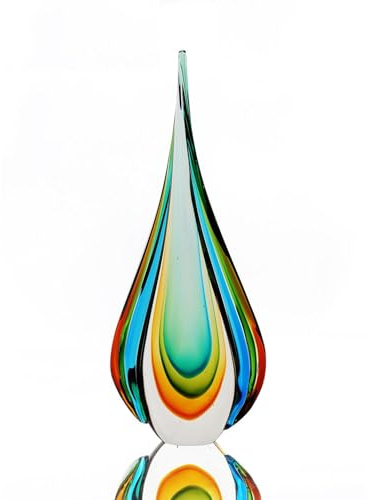 Yao Yuan Handmade Murano Glass Sculpture for Home Decor,18.11in Height (Sculpture Extra Large)