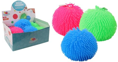 FLYPOP'S - Paket med 6 lysande igelkottar - Kermesse set - 038093PA - flerfärgad - silikon - anti-stress - barnleksak - lekfull - från 3 år