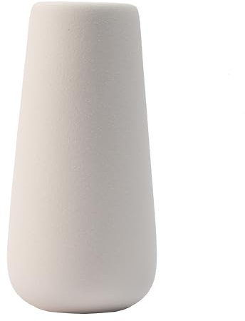 Vaso in Ceramica, Vaso Fiori Ceramica Bianco, Vasi Decorativi Interno Moderni, Piccolo Minimalista Vasi per Casa Soggiorno Camera da Letto Ufficio Libreria Matrimonio Decorazione Tavolo