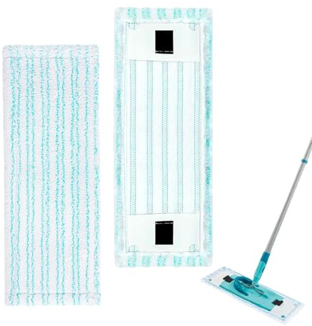 TXErfolg 2 Stück Wischbezüge für Leifheit Clean Twist M Ergo Micro Duo, 38x15cm Mikrofaser Ersatzbezug für Leifheit Bodenwischern 2-Faser-System Bodenwischer Ersatzzubehör für alle glatten Böden