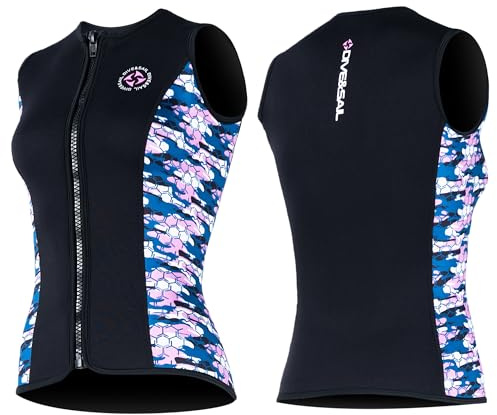 Wetsuit Vest Men Women Wetsuit Top 3mm Neoprene Vest Front Zip Sleeveless Diving Vest for Surfing Snorkeling Swimming Diving