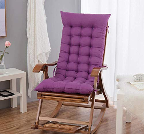 Hochlehner-Auflage für Sonnenliege, klassisches Design, für Garten und Terrasse, dicke Stuhlauflagen, Holzliege, weiche Polsterauflagen, Outdoor-Stühle, Lounge-Sitz, Relax-Kissen, lila