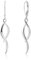 Silber 925 Ohrringe Hängend, ASH'S CHOICE Sterling Silber Französische Ohrringe Hängend Kleine Creolen mit Anhänger Doppel Gedrehter Spirale Welle Twist Ohrhänger Tropfenohrringe Boho Damen Frauen