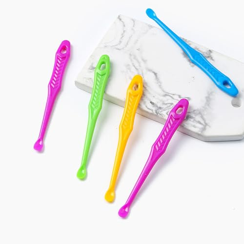 200 Pièces Cure-Oreille, Nettoyeur D'oreille En Plastique Kit De Nettoyeur D'oreilles Mini Curettes D'oreille À Long Manche Outil D'Élimination Du Cérumen Pour Adolescents Et Adultes