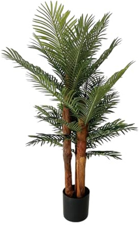 Acomoda Textil – Planta Artificial Decorativa con Macetero Elegante para Hogar, Jardín, Comercio y Oficina. Planta Sintética Resistente para Interior y Exterior Sin Cuidados. (Palmera Phoenix, 150cm)