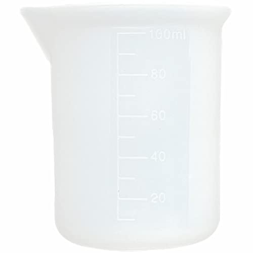 1 vaso medidor de silicona para resina epoxi, 100 ml, antiadherente, vaso mezclador DIY multiusos