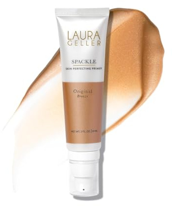 LAURA GELLER NEW YORK Spackle Primer - Bronze - Super-Size 2 Fl Oz - Hyaluronic Acid Makeup Primer for Mature Skin