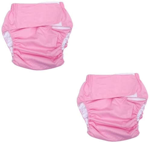 FRCOLOR 2 Stk Windeln für Erwachsene Schutz Windeln Unterwäsche Windelunterwäsche für Erwachsene waschbare inkontinenzauflage reizwäsch Stoffwindeln Stoffwindel für ältere Menschen Rosa