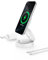 Belkin 2-in-1 Qi2-Ladestation (15W), kompakte, verstellbare, MagSafe-kompatibles magnetisches Ladegerät für iPhone 16, 15, 14, 13, 12 und AirPods mit rutschfestem Sockel, inkl. 30-W-Netzteil - Weiß