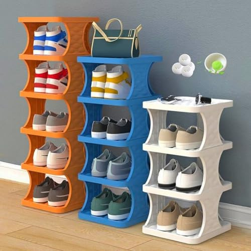 Generico Scarpiera Slim Salvaspazio 2-9 Livelli, Facile da Montare, Porta Scarpe per Ingresso, Soggiorno, Camera da Letto e Corridoio - Ideale per Esterni(White,9-Tier)