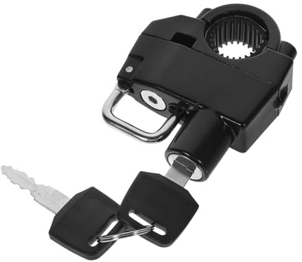 IMIKEYA Candado para Casco de Moto Seguro y Antirrobo Cerradura de Aluminio y Abs Resistente Fijación Estable para Bicicleta y Motocicleta y Ligero para Protección Fiable