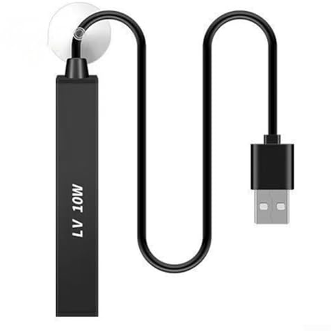 HanOaki Aquarium Heater, 5W 10W Small Aquarium Heating Rod With Thermostat, Mini USB Fish Tank Heater Thermostat Aquarium Turtle Heater(10W)