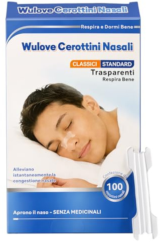 Cerotti Nasali, 100 Pezzi Cerotti Nasali Antirussamento per Facilitare la Respirazione, Cerotti Nasali Respira Bene Ridurre il Russare, Migliora il Respirazione Sonno, 66 * 19mm, Trasparente
