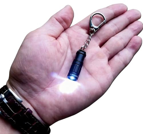 Nitefox e1 Smallest Keychain Flashlight Micro Tiny Mini Keychain Light Long-Lasting Safety Light for Everyday Carry Emergencies Outdoor Dog Walking Hiking Camping Nice Gift for Parents Kids
