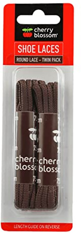 Cherry Blossom Twin Pack Brown Round Lace, 75cm