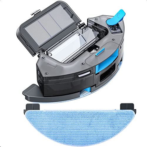 Lubluelu Robot Vacuum Cleaner Water Tank for SL60D, SL61 and SG60, 200 ml Dust Box and 250 ml Water Tank with 1 x Mop Clothes, Vacuum Cleaner Robot Replacement Accessories for Wiping Function