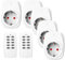 HBN 5X Funksteckdosen mit 2 Fernbedienungen, 16A/3.680W Ferngesteuerte Stecker Set für Innen Weihnachtsdeko, Haushaltsgeräte, Reichweite 30m, Weiß
