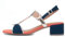 MARCO TOZZI Damen Sandalen mit Absatz mit Verstellbarem Riemen Vegan, Blau (Navy comb), 38 EU