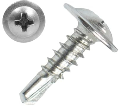 #8 x 1/2 Sheet Metal Screws，410 Stainless Steel Modified Truss Head Fast Self Tapping Screws, Phillips Drive Self Drilling Screws for Metal Plastic & Wood (250 Pack)