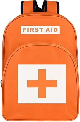 First Aid Bags Empty First Aid Backpack Empty Medical Storage Bag for First Aid Kits Pack Emergency Hiking Backpacking Camping Cycling Riding Climbing Travel Car Nurse (Orange)