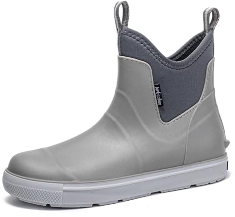ZEPYFXIT Bottes de Pluie Homme Bottes Caoutchouc Bottine Imperméable Chelsea Boot Chaussure de Jardin Étanche Boots Extérieure pour Randonnée et Travail