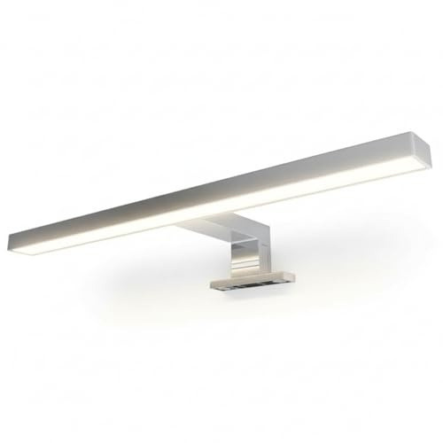 Lampada da Specchio LED 10W 800lm 50cm – IP44 per Bagno – Montaggio su Specchio, Mobile o Parete – Luce Calda 3000K – Alluminio e Policarbonato