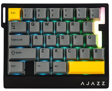 MechLands AJAZZ AK029 One Handed Gaming Keyboard, 8Khz Polling, 29 Keys Rapid Fast Wired Keyboard, SOCD & DKS, Magnetic Switch, Adjustable Actuation, RGB Backlits, Aluminum Plate (Black)