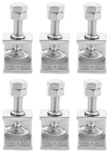 Hniuyun 6 Pcs 20mm 304 Stainless Steel Heavy Duty C-Clamps – Adjustable Wide Jaw Opening, Tiger Clamp for Metalworking, Woodworking, Construction, Silver