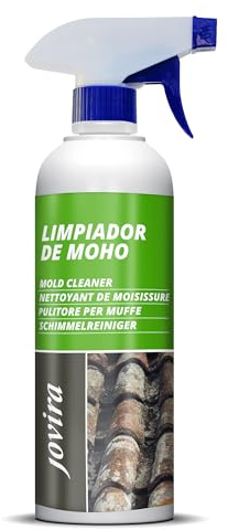 JOVIRA PINTURAS Limpiador de Moho. Elimina el Moho. Eficaz para manchas de microorganismos en terrazas, tejados, paredes, jardín, azulejos, bañeras, cocinas, aseo (1 Litro)