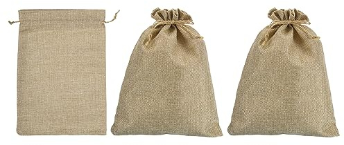 PATIKIL 30 cm x 20 cm myntväska för pengar, 3-pack bankinsättningsbyte transitväskor kassaväska med dragsko valutaväskor presentpåse stil 3, beige